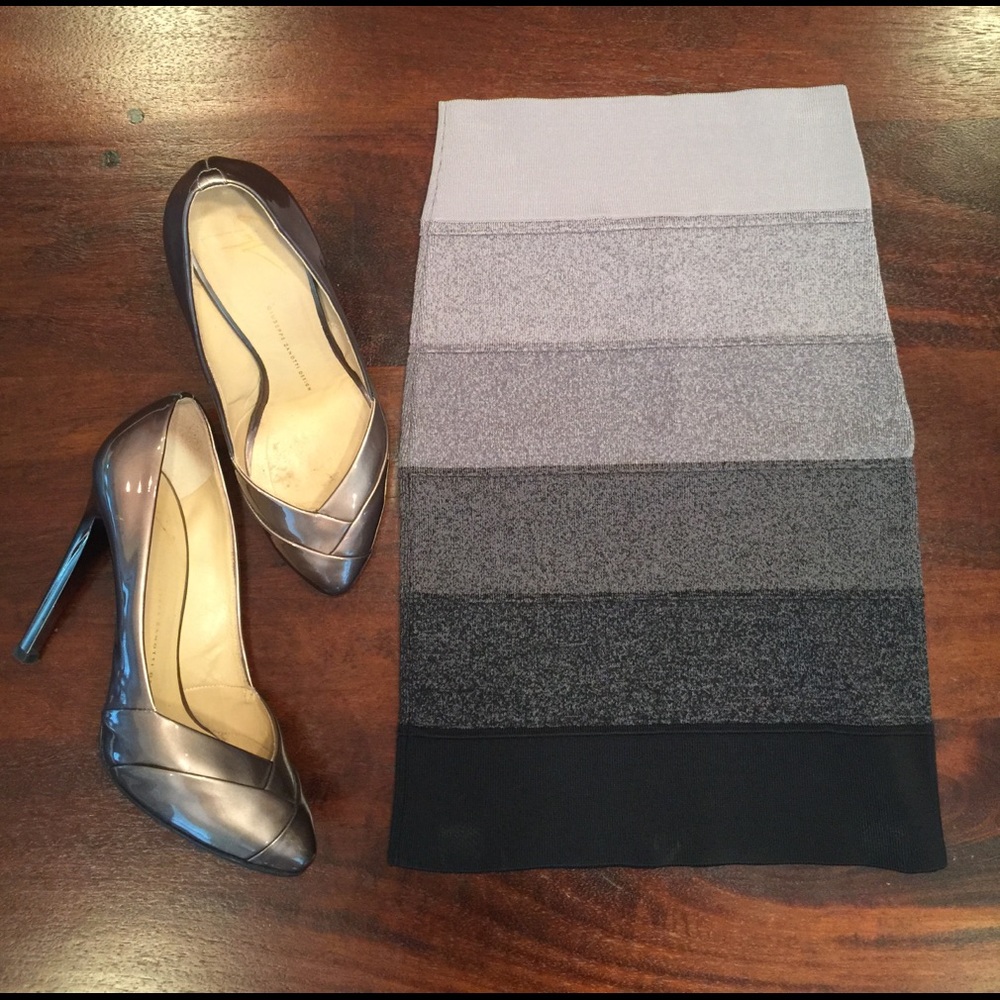 BCBGMAXAZRIA ombré power skirt